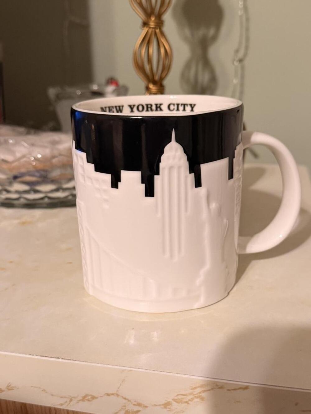 Starbucks New York City Mug 2012 Collector Series 3D Skyline Relief Taxi 16oz